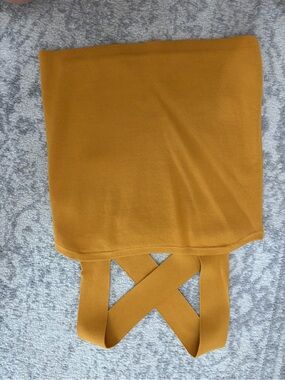 Ann Taylor Mustard Yellow Tank Top with Crisscross Straps NWOT